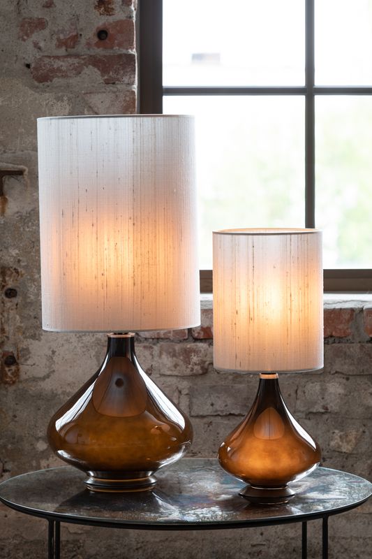 Flavia negra mini, Seda plata, H 48cm