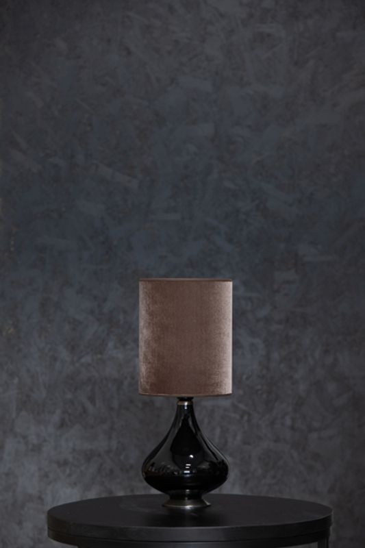 Flavia negra mini, Velvet Tostada, H 48cm