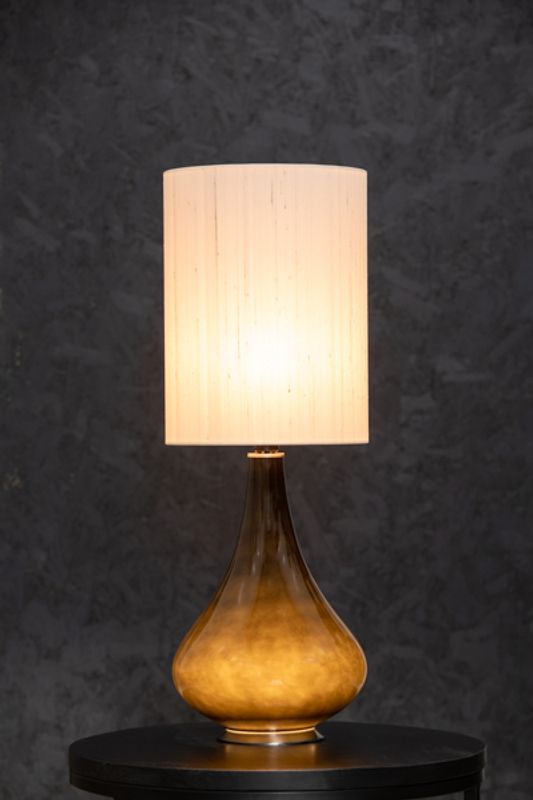 Renata negra, Seda beige, H 80cm